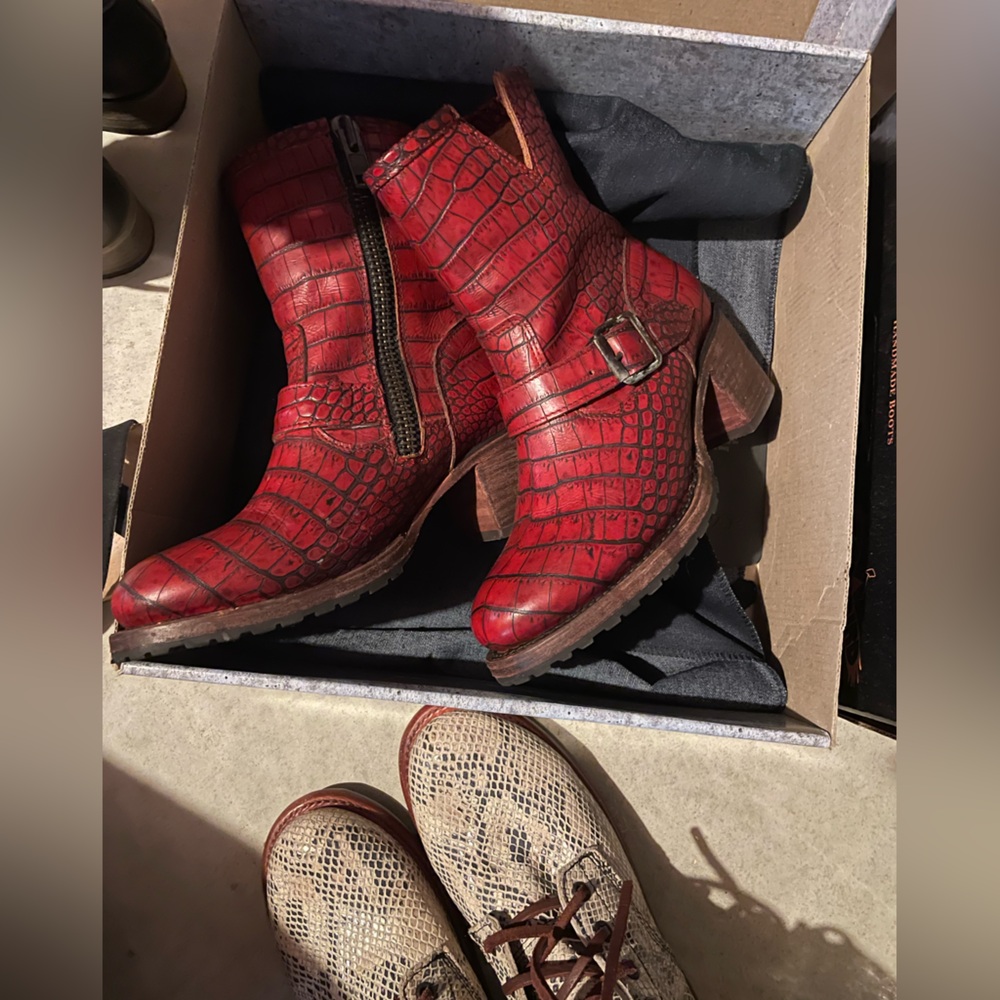 Freebird by Steven Red Croc Carlito Boots 7 - Picture 4 of 8